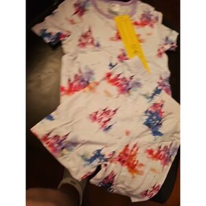 Bamboo 2 T 2 Piece Shirt And Shorts Set Castle Purple/white